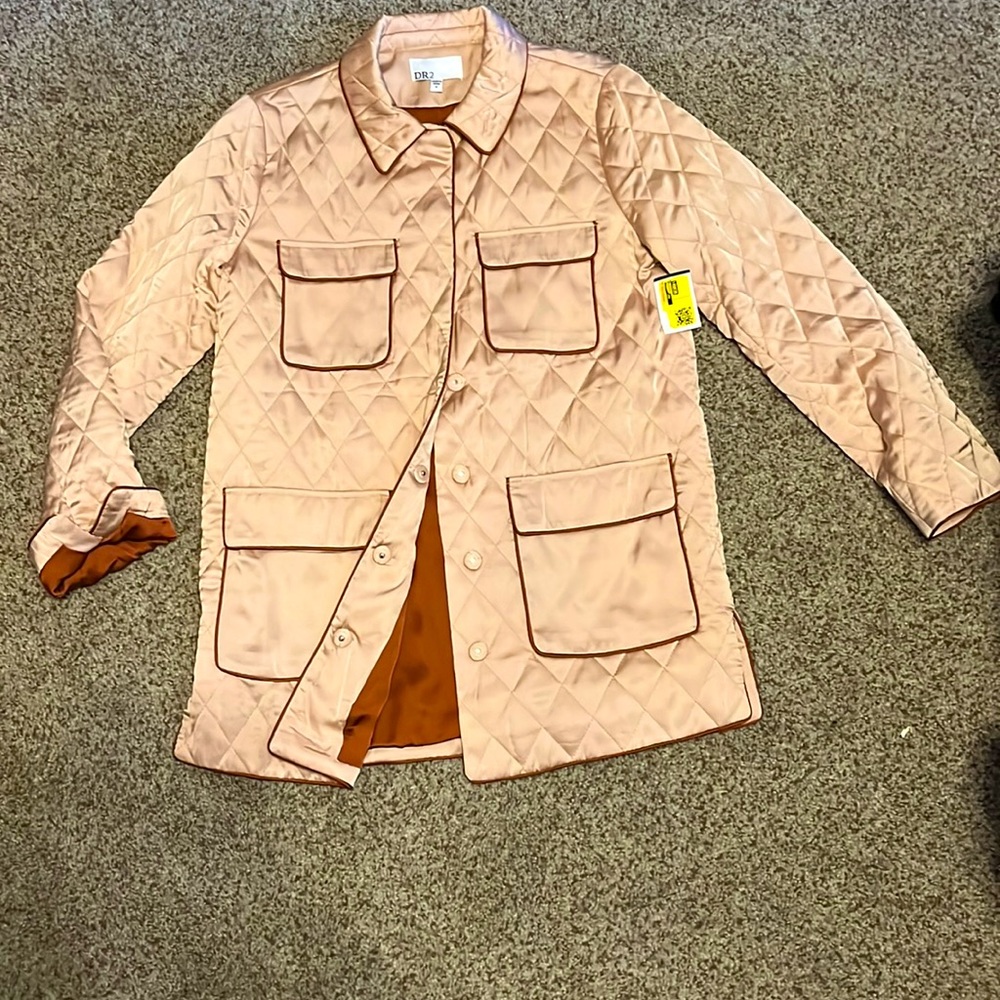 DR2 by Daniel Rainn Tan Quilted Utility Jacket NWT small